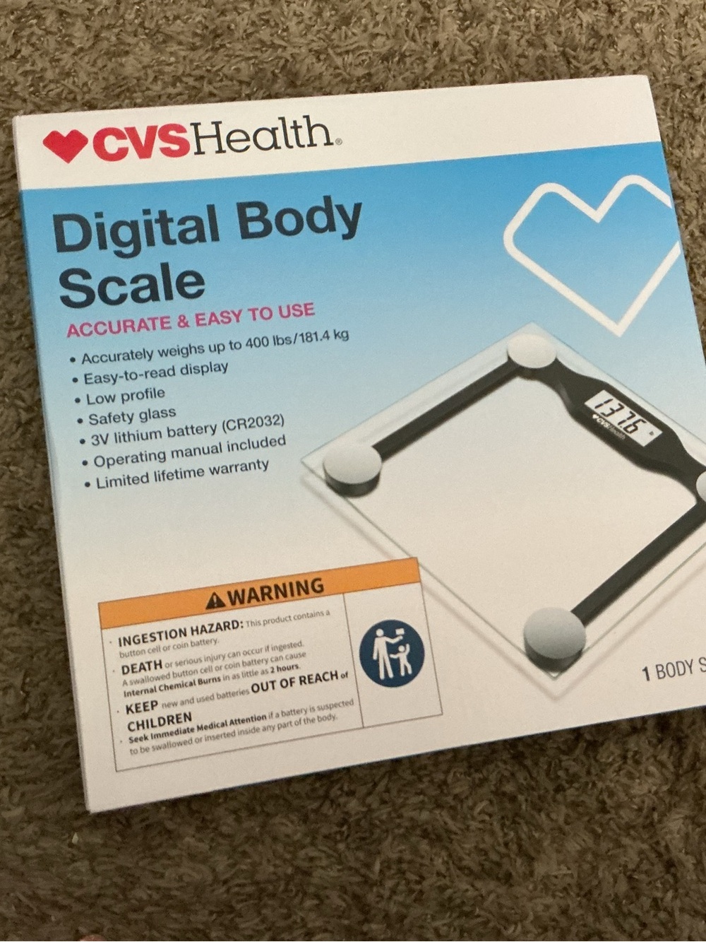 CVS Health White Digital Body Scale
